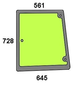 Szyba boczna lewa do ciągnika Case, Fiat, Ford, New Holland - 5182189
