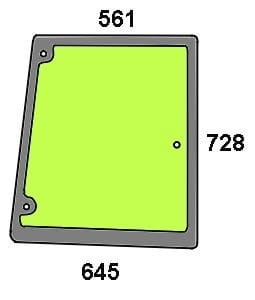 Szyba boczna prawa do ciągnika Case, Fiat, Ford, New Holland - 5182188