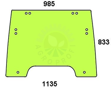 Szyba przednia do ciągnika Case, Fiat, Ford, New Holland - 82000488