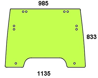 Szyba przednia do ciągnika Case, Fiat, Ford, New Holland - 82000488