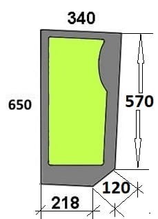 Szyba przednia dolna lewa do ciągnika Case, Fiat, Ford, New Holland - 82001923