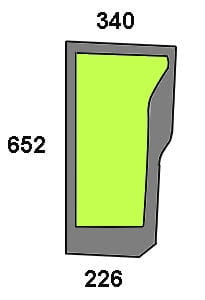 Szyba przednia dolna lewa do ciągnika Case, Fiat, Ford, New Holland - 47125738