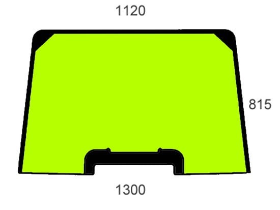 Szyba przednia do ciągnika Case, New Holland, Steyr - 87304257