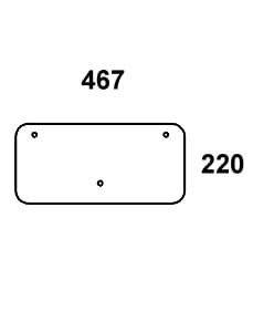Szyba tylna dolna do ciągnika Case - 1332558C1