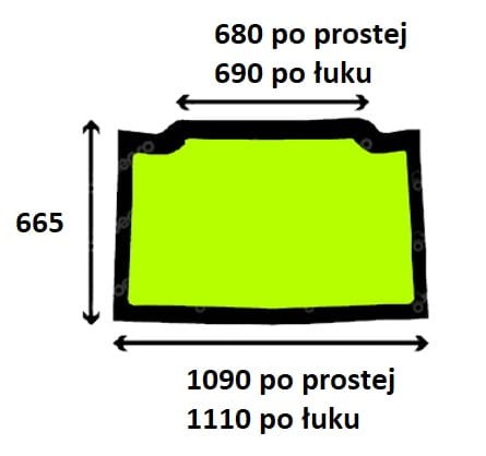 Szyba przednia do ciągnika Case, New Holland, Steyr - 44911513