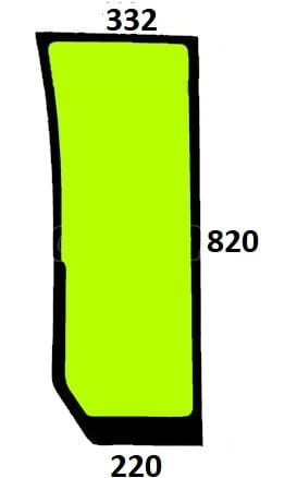 Szyba przednia dolna prawa do ciągnika Case, New Holland, Steyr - 44911514