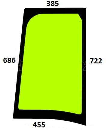 Szyba boczna prawa do ciągnika Case, New Holland, Steyr - 47130822