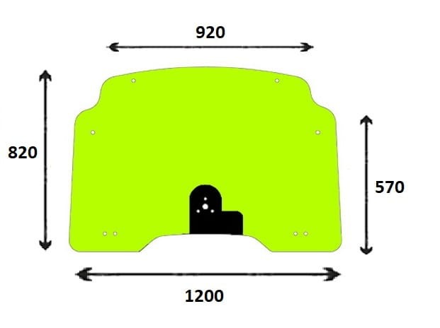 Szyba przednia do ciągnika Case, New Holland, Steyr - 47587574