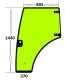 Szyba drzwi lewe  do ciągnika Case, New Holland - 84396396