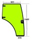 Szyba drzwi prawe do ciągnika Case, New Holland - 84396432