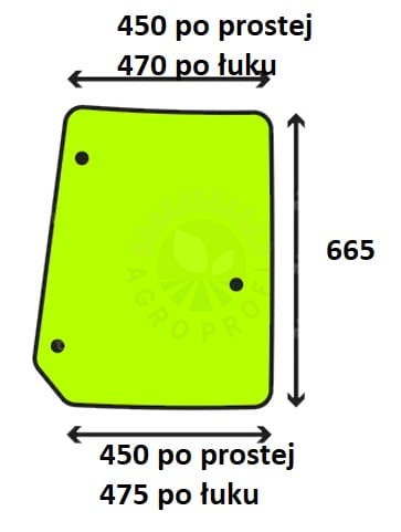 Szyba boczna prawa do ciągnika Case, Steyr - 84327959