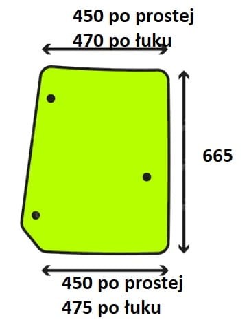 Szyba boczna prawa do ciągnika Case, Steyr - 84327959