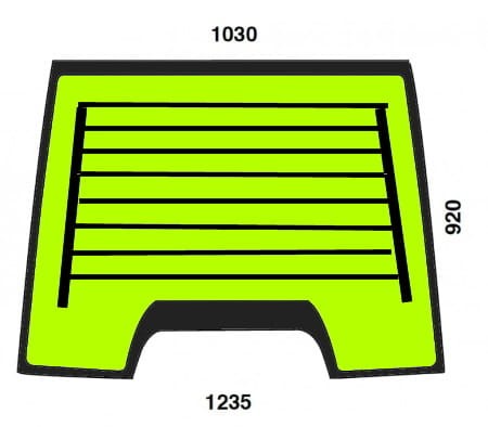 Szyba przednia podgrzewana do ciągnika Case, New Holland, Steyr - 134671098