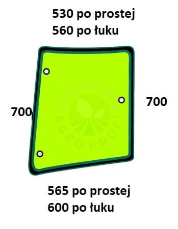 Szyba boczna prawa do ciągnika Case, New Holland - 5089556
