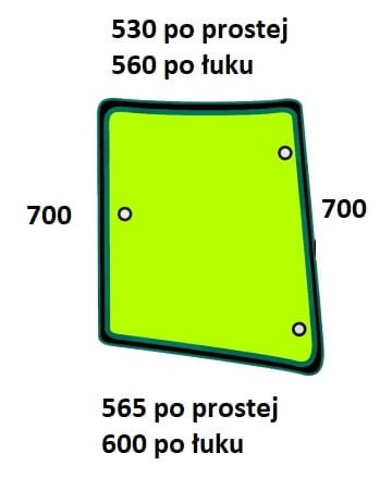 Szyba boczna lewa do ciągnika Case, New Holland - 5089600