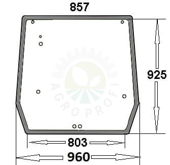 Szyba tylna do ciągnika Case, New Holland - 5089562