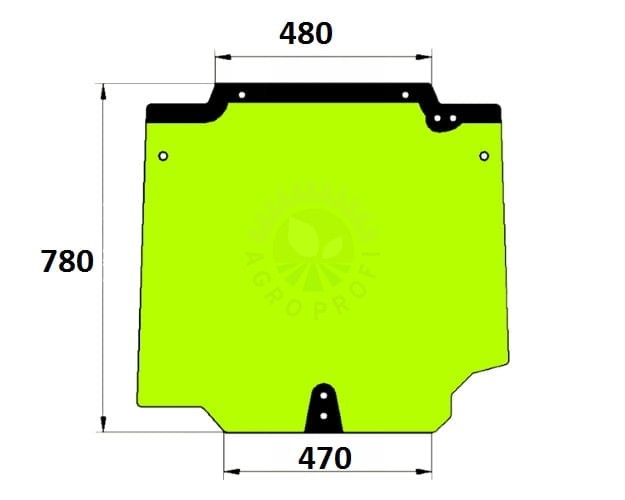 Szyba tylna do ciągnika Case, New Holland, Steyr - 44911795