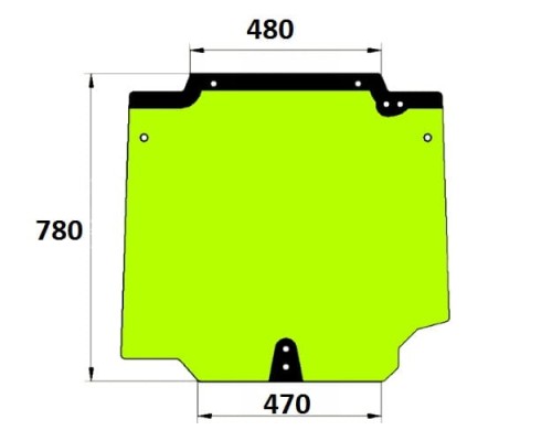 Szyba tylna do ciągnika Case, New Holland, Steyr - 44911795
