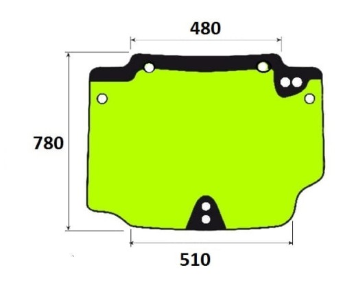 Szyba tylna do ciągnika Case, New Holland, Steyr - 44911821