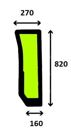 Szyba przednia dolna prawa do ciągnika Case, New Holland, Steyr - 44910446