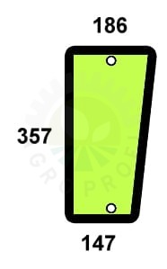 Szyba przednia dolna prawa do ciągnika Fendt - 205812040650