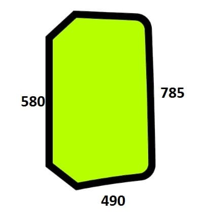 Szyba boczna lewa do ciągnika Fendt - H737812010041