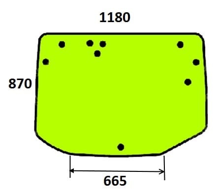 Szyba tylna do ciągnika Fendt - 737812050080
