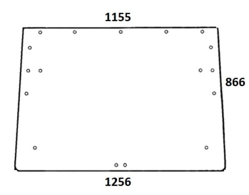 Szyba tylna do ciągnika Renault, Claas - 7700017671