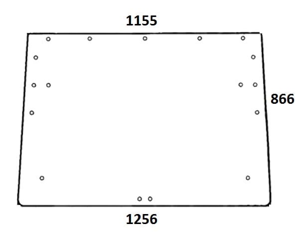 Szyba tylna do ciągnika Renault, Claas - 7700017671