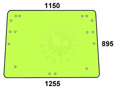 Szyba tylna do ciągnika Renault, Claas - 7700687193
