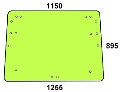 Szyba tylna do ciągnika Renault, Claas - 7700687193