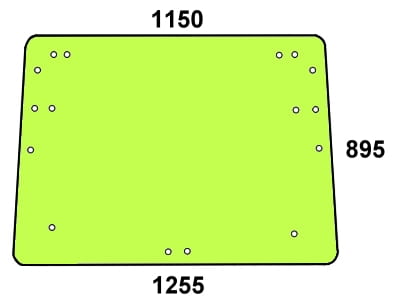 Szyba tylna do ciągnika Renault, Claas - 7700687193