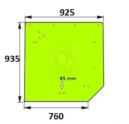 Szyba tylna Renault, Claas Ares, Atles, Arion, Axion 0011111470