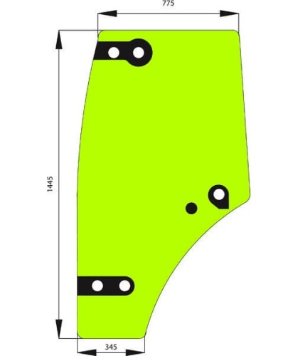 Szyba drzwi lewe do ciągnika Renault, Claas Axos, Celtis 6005029102