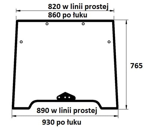 Szyba przednia do ciągnika Deutz-Fahr, Hurliamnn, Lamborghini, MF, Same 0.012.5734.0/10  00107096040