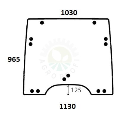 Szyba przednia do ciągnika John Deere R264822