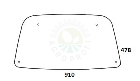 Szyba dachowa szyberdach do ciągnika John Deere R206439