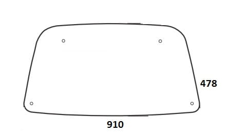 Szyba dachowa szyberdach do ciągnika John Deere R206439