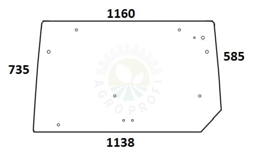 Szyba tylna do ciągnika Renault, Claas Cergos, Ergos 6005014311