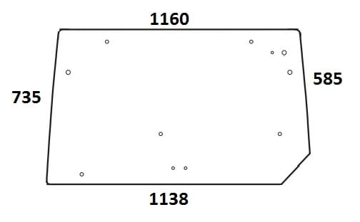 Szyba tylna do ciągnika Renault, Claas Cergos, Ergos 6005014311