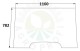 Szyba przednia do ciągnika John Deere, Renault, Claas Ceres 6005028924, 6005010155, 6005010156