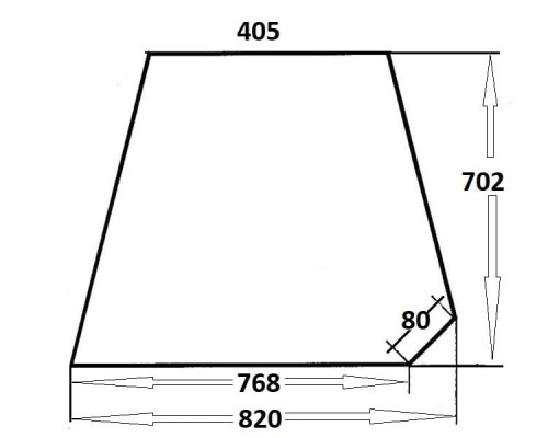 Szyba boczna lewa, prawa do ciągnika Ursus (104)