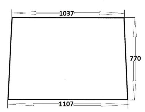 Szyba przednia do ciągnika Ursus (107)