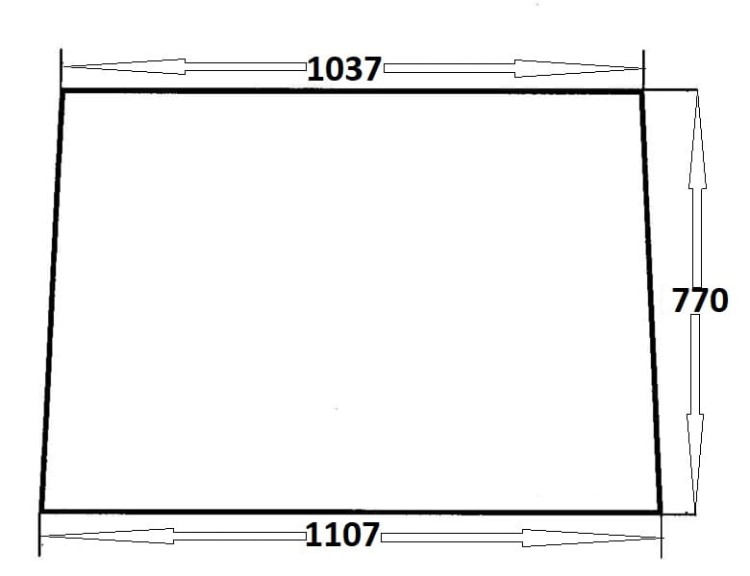 Szyba przednia do ciągnika Ursus (107)