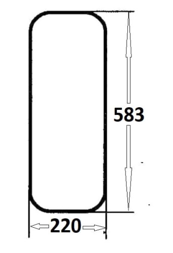 Szyba przednia dolna lewa, prawa do ciągnika Massey Ferguson (165)