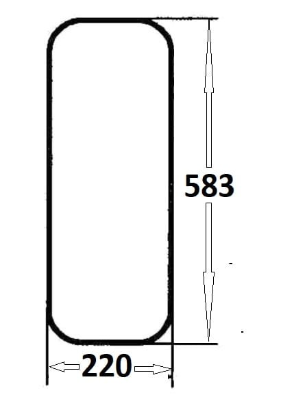 Szyba przednia dolna lewa, prawa do ciągnika Massey Ferguson (165)