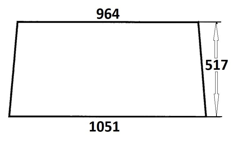 Szyba tylna do ciągnika Massey Ferguson (326)