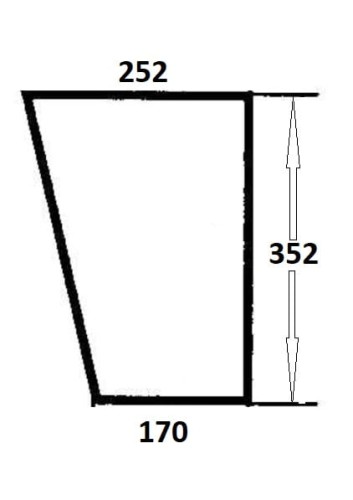 Szyba przednia dolna lewa, prawa do ciągnika Ursus (381)