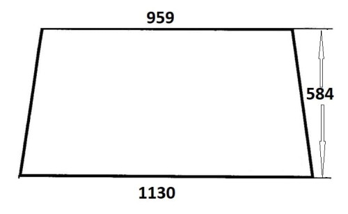 Szyba tylna do ciągnika Massey Ferguson, Ursus (587)