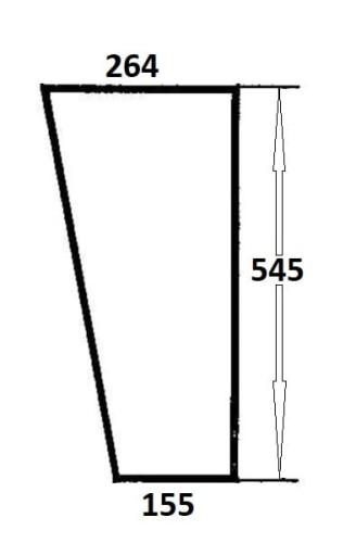 Szyba przednia dolna lewa, prawa do ciągnika Massey Ferguson, Ursus (591)